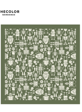 THECOLOR BANDANA美式复古方巾纯棉印花围巾嘻哈说唱头巾滑板裤巾