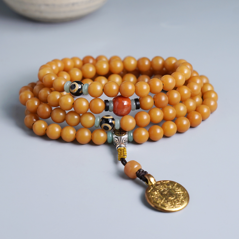 盤玩佛珠風化菩提108顆文玩項鏈