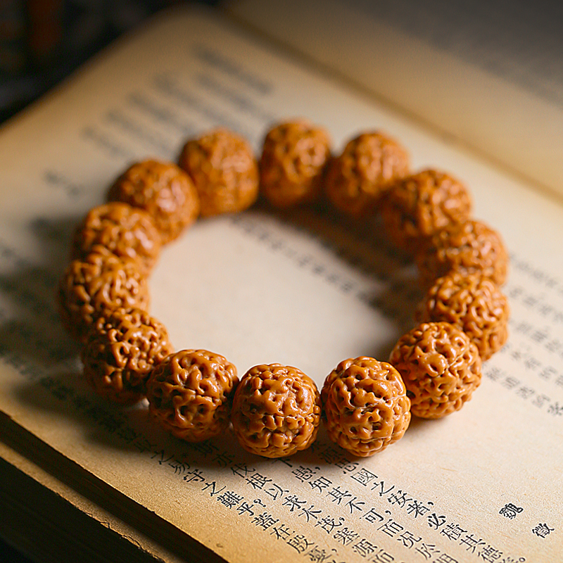 尼泊尔大小金刚菩提子手串男女配饰麒麟龙纹天然原籽盘玩文玩佛珠