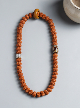 小金刚菩提子手串男盘玩佛珠手持念珠精品龙纹天珠玛瑙文玩配饰