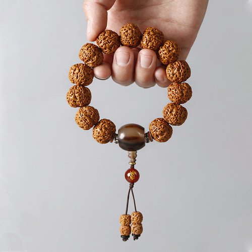 金刚菩提子五星龙纹盘玩手串生肖