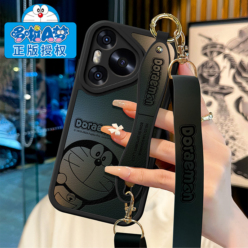 佳朗哆啦A梦授权适用于华为PURA70手机壳挂绳p60保护套p5