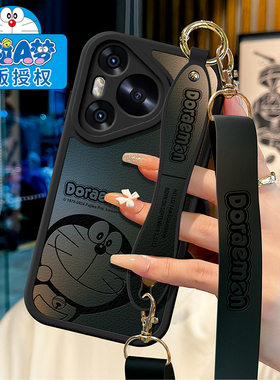 佳朗哆啦A梦授权适用于华为PURA70手机壳挂绳p60保护套p50防摔腕带pro斜挎可背p40支架P70新款女ultra剪影潮