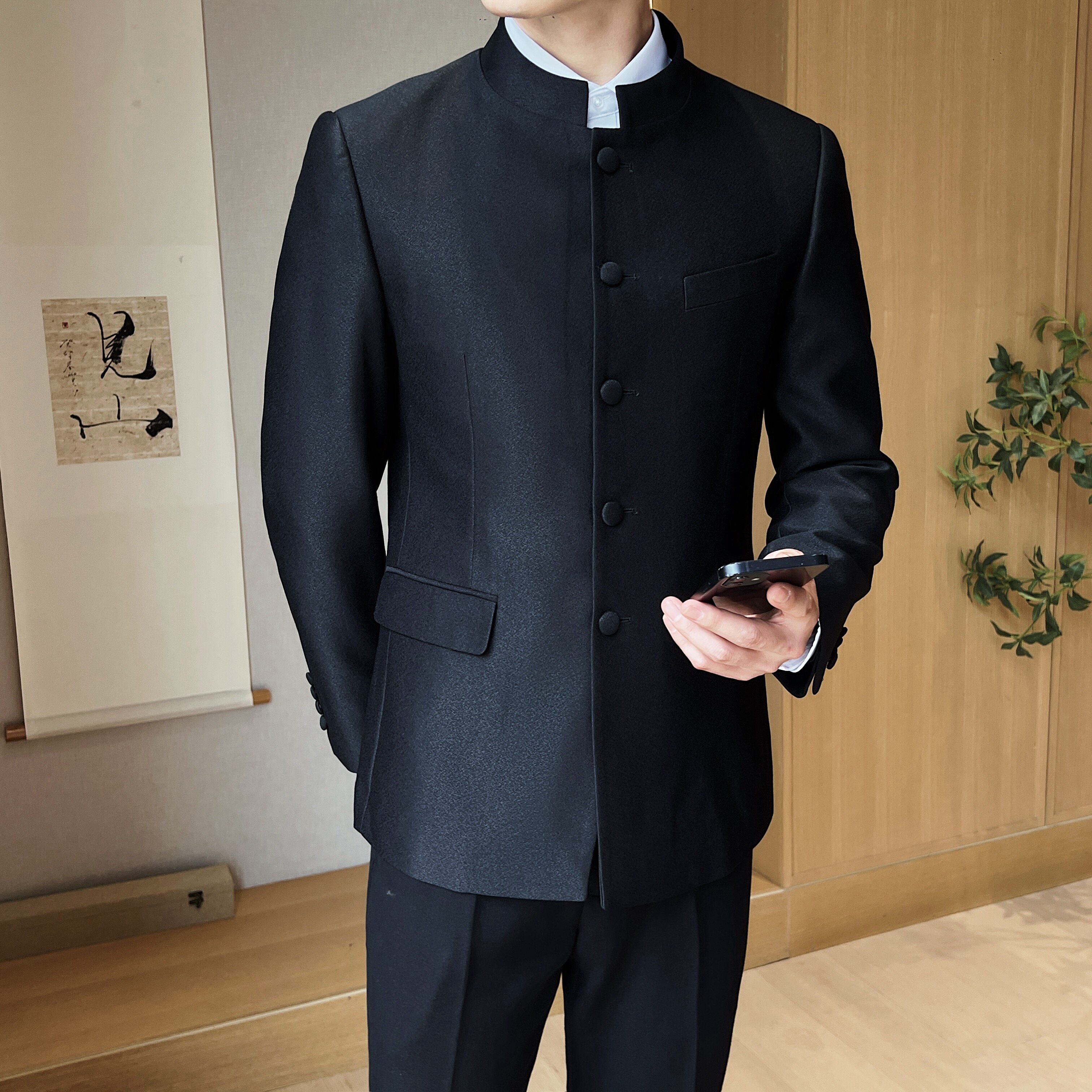 风男士纽扣结礼服套装晚宴套装两件套LJT1913/P240,男装休闲套装,电商A428
