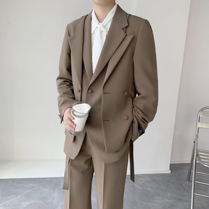 街头时尚 双叠设计 宽松西装  时尚西服套装 XZ831/P280图片