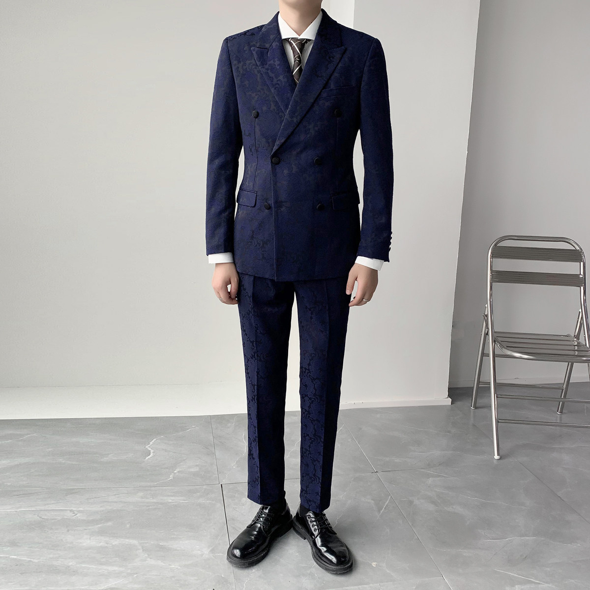 三色西服套装司仪礼服套装男士双排扣礼服晚宴西装XZ141/P310,男装西服套装,电商A428