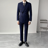 三色西服套装司仪礼服套装男士双排扣礼服晚宴西装XZ141/P310，男装西服套装，电商A428
