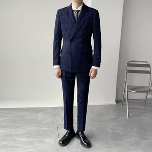 三色西服套装司仪礼服套装  男士双排扣礼服晚宴西装 XZ141/P310图片