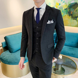 复古经典暗格加厚柔软羊毛呢料两扣西服套装西装XZ317/P335商务，男装西服套装，电商A428