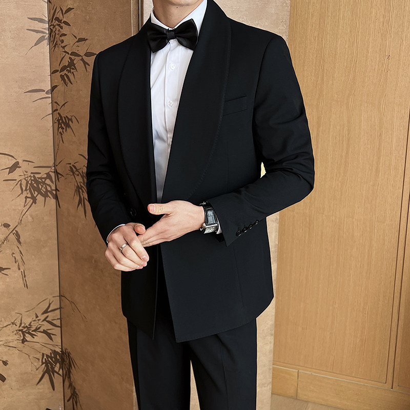 婚宴高端礼服青果领大领子西服套装婚宴礼服西服920/P250,男装西服,电商A428