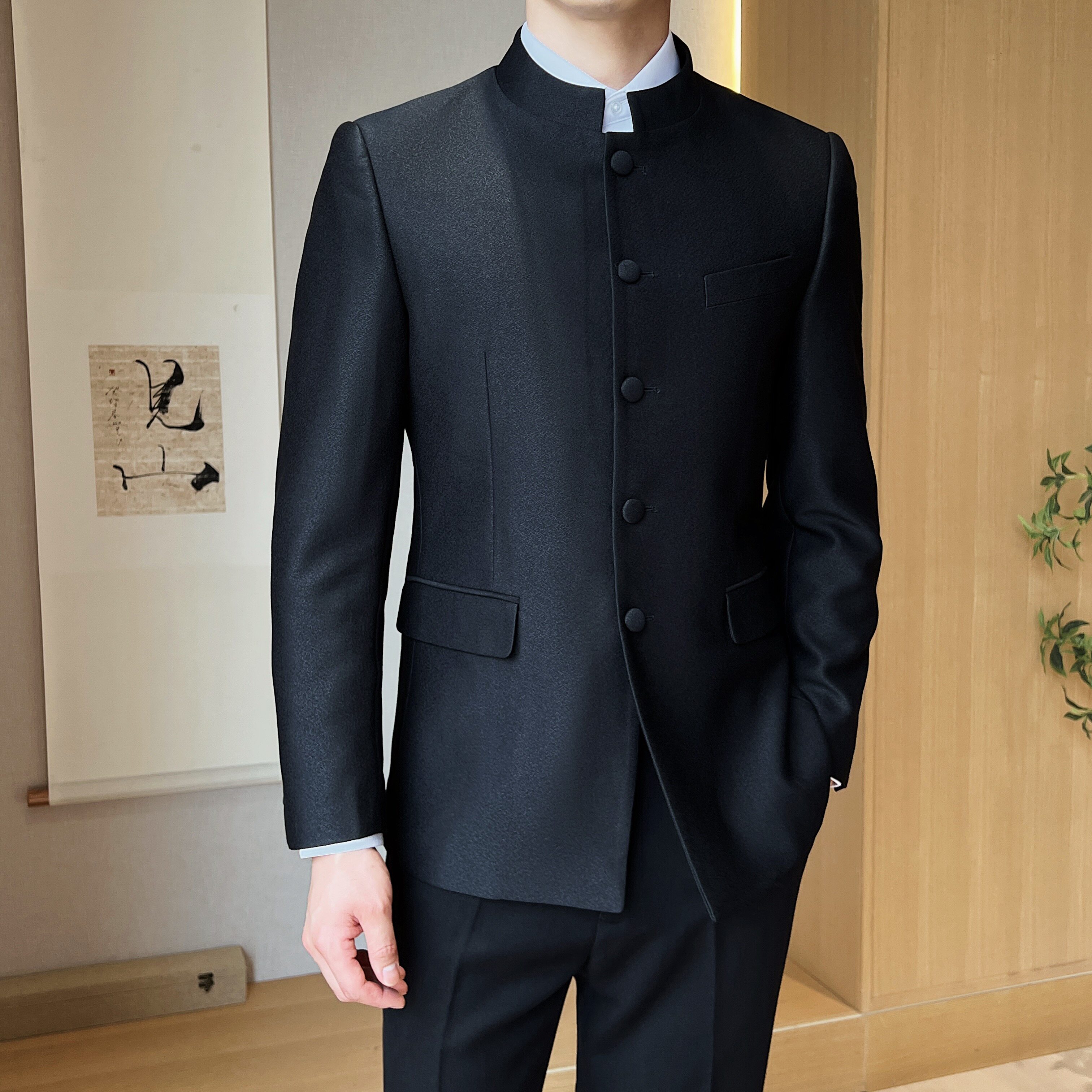风男士纽扣结礼服套装晚宴套装两件套LJT1913/P240,男装休闲套装,电商A428