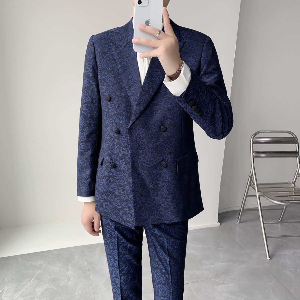 男士婚宴双排扣经典绅士礼服修身套装西服套装XZ142/P310,男装西服套装,电商A428