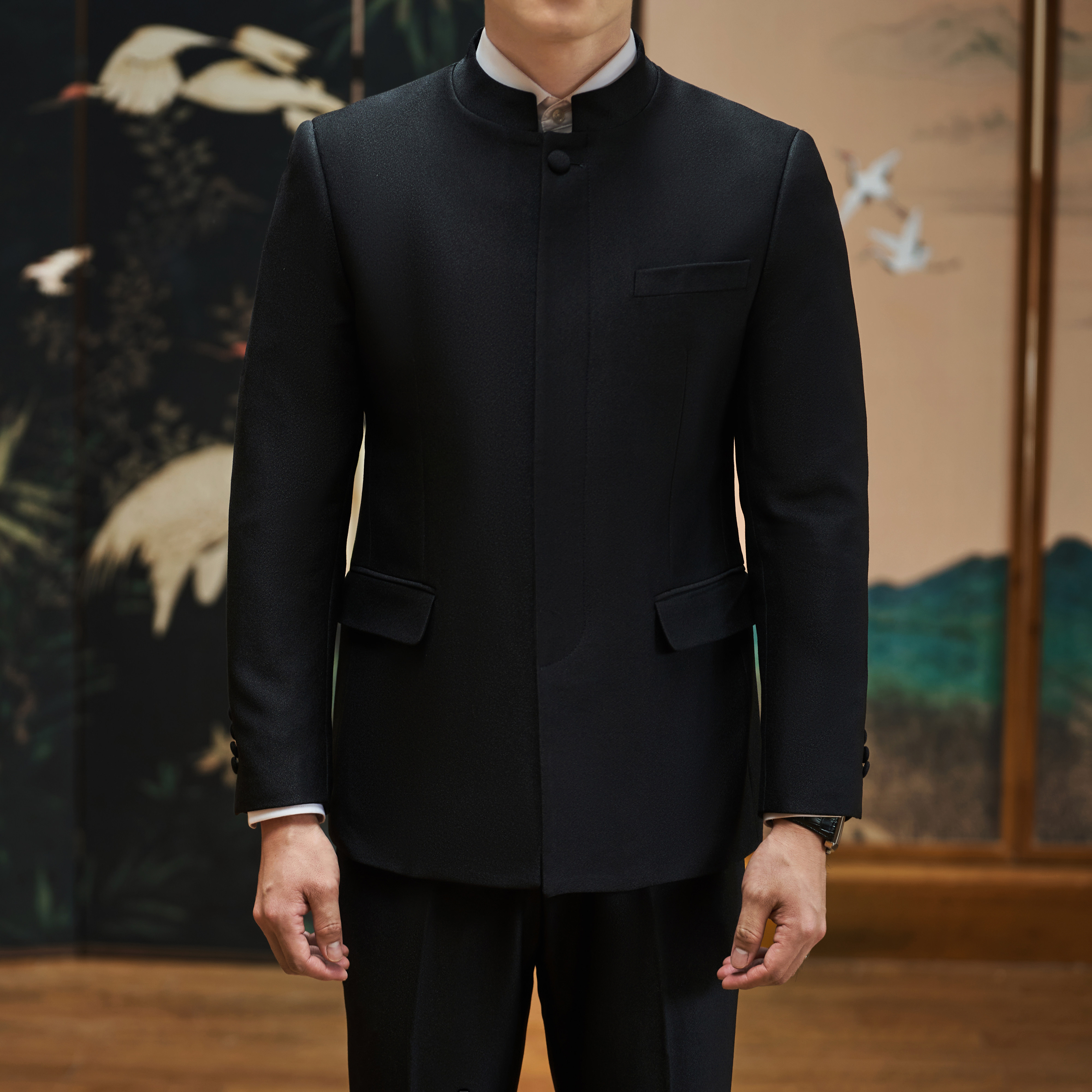 中式婚宴高端礼服暗门襟西服套装婚宴礼服西服914/P250,男装西服,电商A428