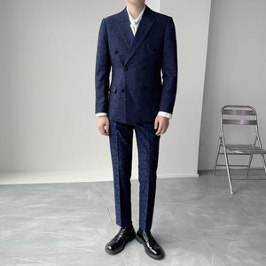 男士婚宴双排扣经典绅士礼服修身套装 西服套装  XZ142/P310图片