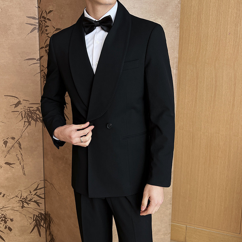 婚宴高端礼服青果领大领子西服套装婚宴礼服西服920/P250,男装西服,电商A428