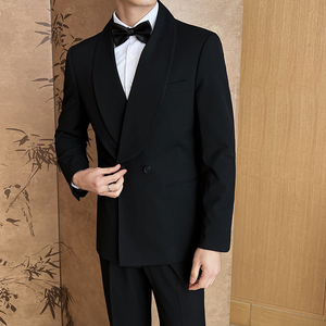婚宴高端礼服青果领大领子西服套装 婚宴礼服西服  920/P250图片