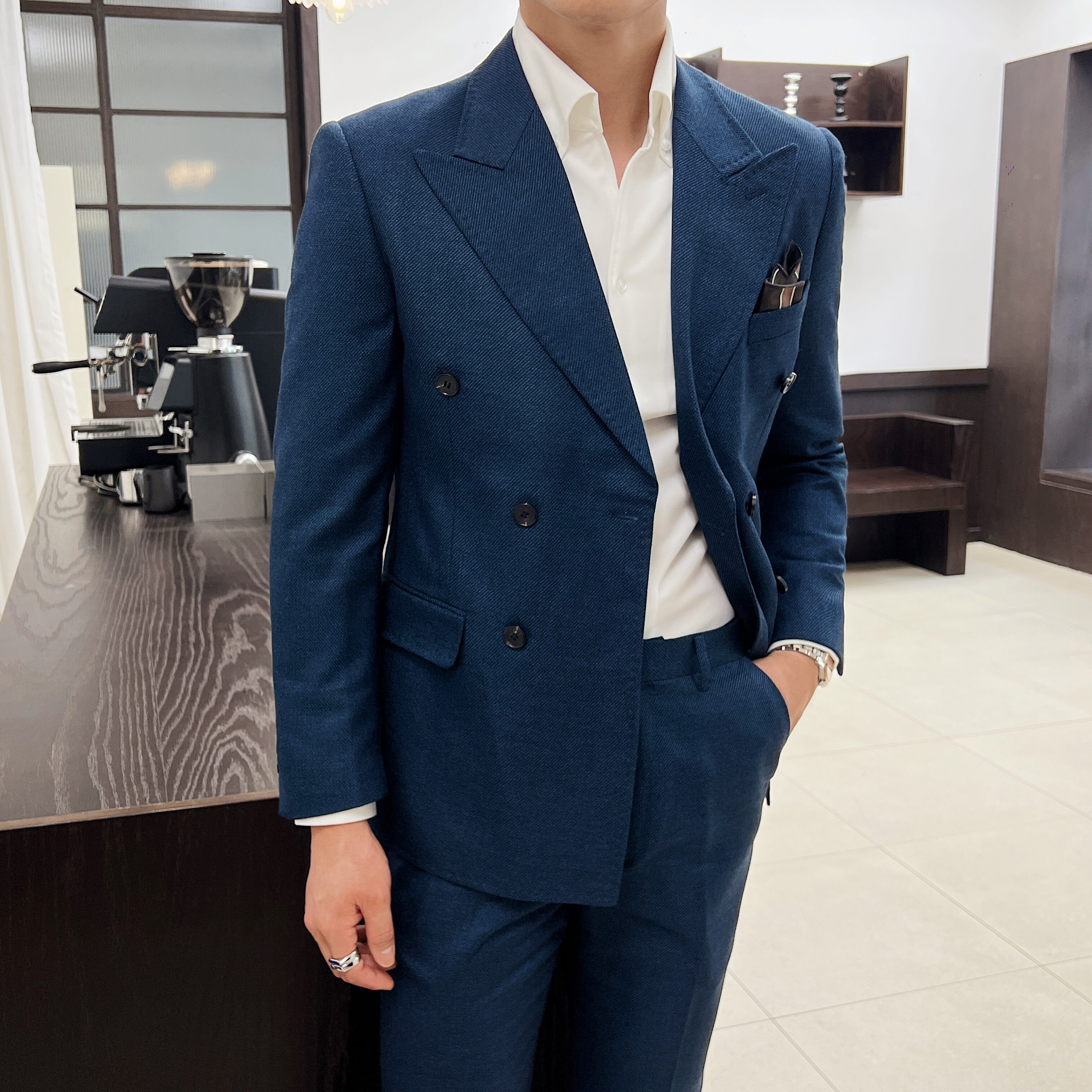 礼服套装晚宴套装男士修身双排扣装套装三个颜色LJT1917/P240,男装休闲套装,电商A428