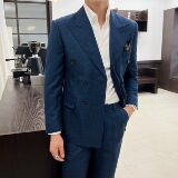 礼服套装晚宴套装男士修身双排扣装套装三个颜色LJT1917/P240，男装休闲套装，电商A428