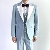 奢华婚礼基础款男士单扣包边礼服套装晚宴套装XZ801/P310，男装休闲套装，电商A428