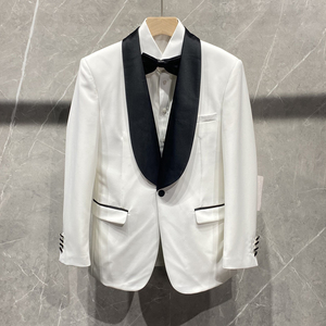 挂拍白色华丽晚礼服 西服西裤套装 主持人婚宴洋服 XZ424/P250图片