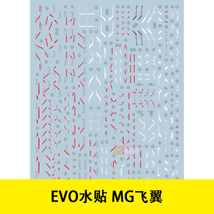 EVO MG213 水贴 可用于万代 MG卡掉毛 掉毛 2.0 卡版飞翼 EW 荧光