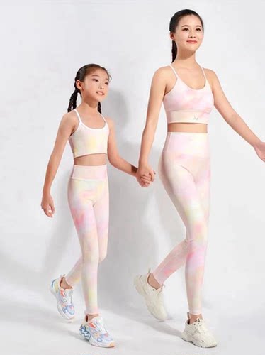 儿童春夏瑜伽服背心套装母女装