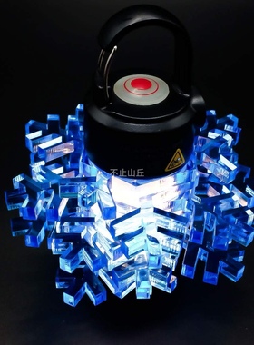 Ledlenser雷神ML4  户外露营灯 不止山丘手工定制灯罩-冰蓝雪花