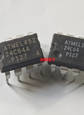 AT24C64AN-10PU-2.7 24C64A PI27 PC进口存储器芯片 DIP-8 可直拍