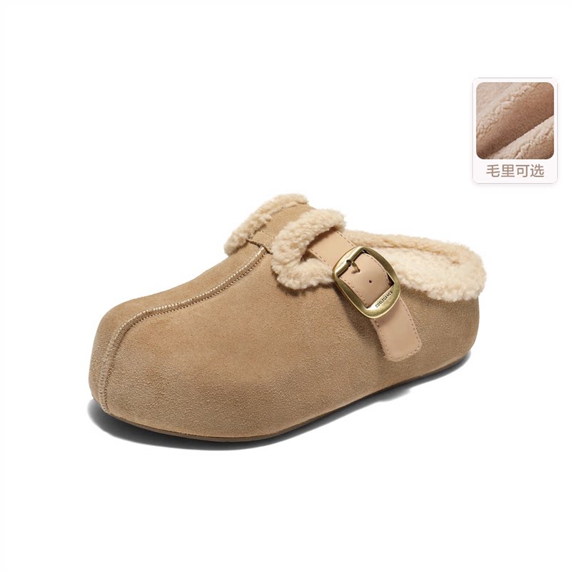 百丽厚底吐司勃肯鞋包头穆勒女鞋