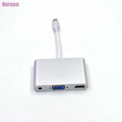 4k*2k 1080P Type-C USB 3.1转HDMI VGA带3.5mm音频转换线