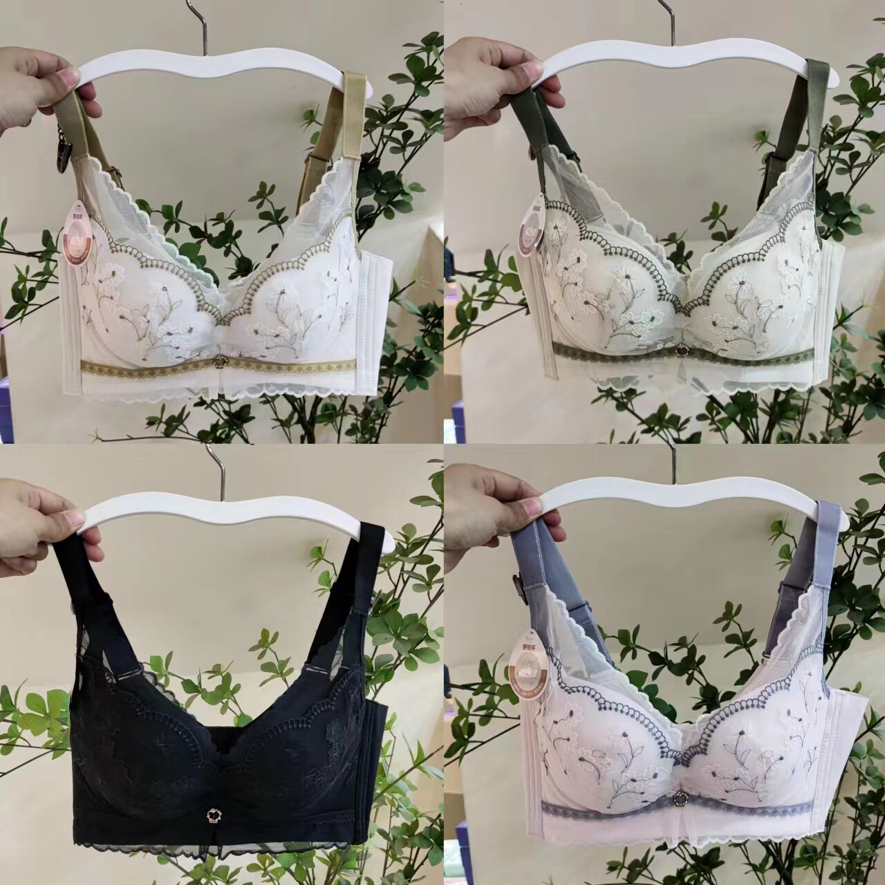 调整型收副乳丰挺文胸女B杯中厚