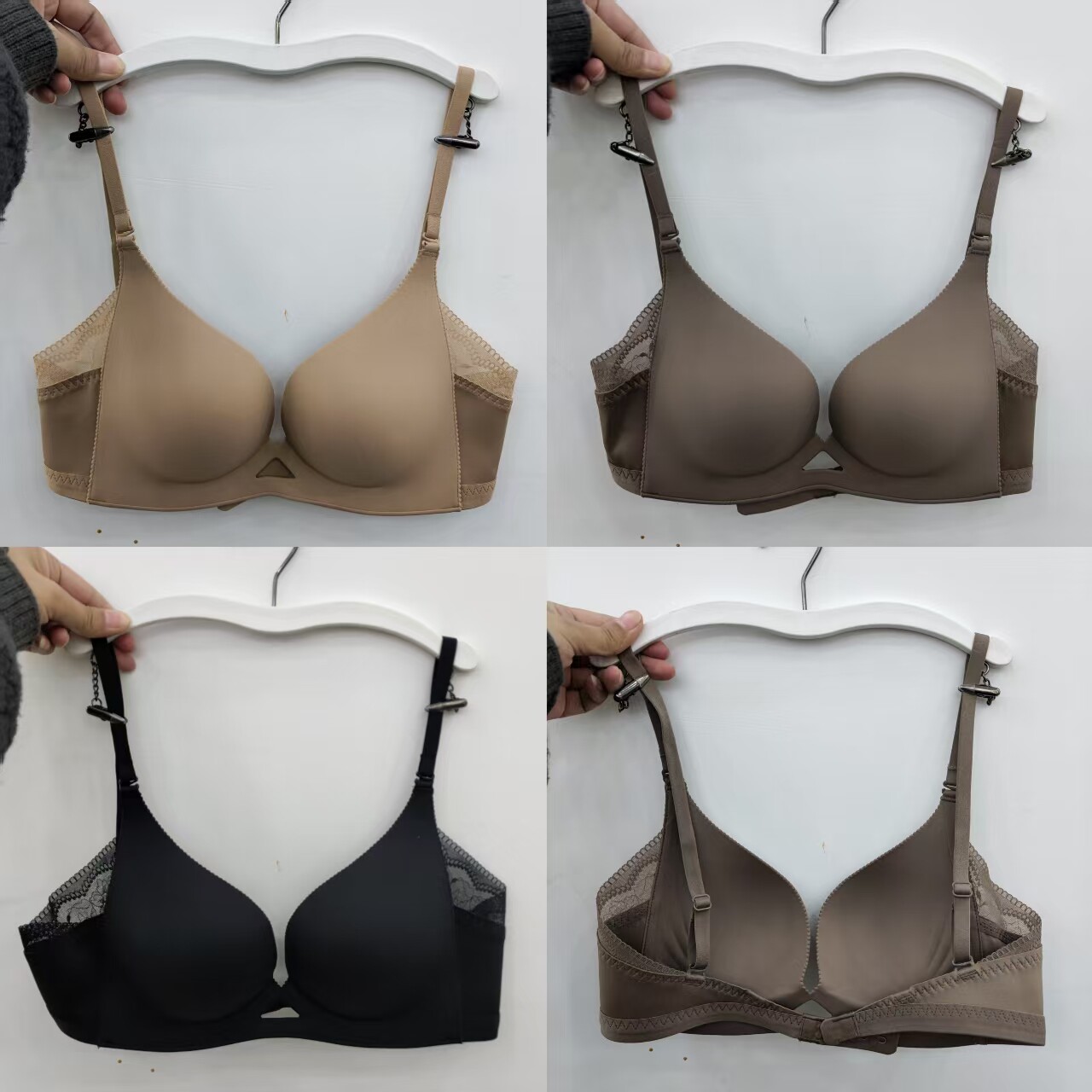 新款无痕单排扣无钢圈女士内衣AB杯小胸聚拢无钢圈时尚文胸罩5313