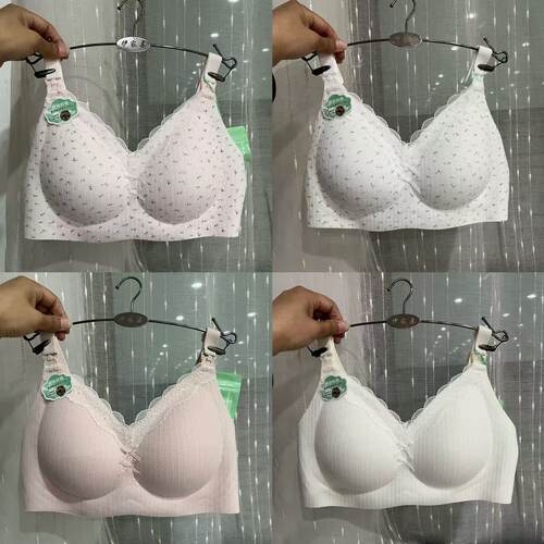无钢圈上开扣薄款哺乳文胸防下垂