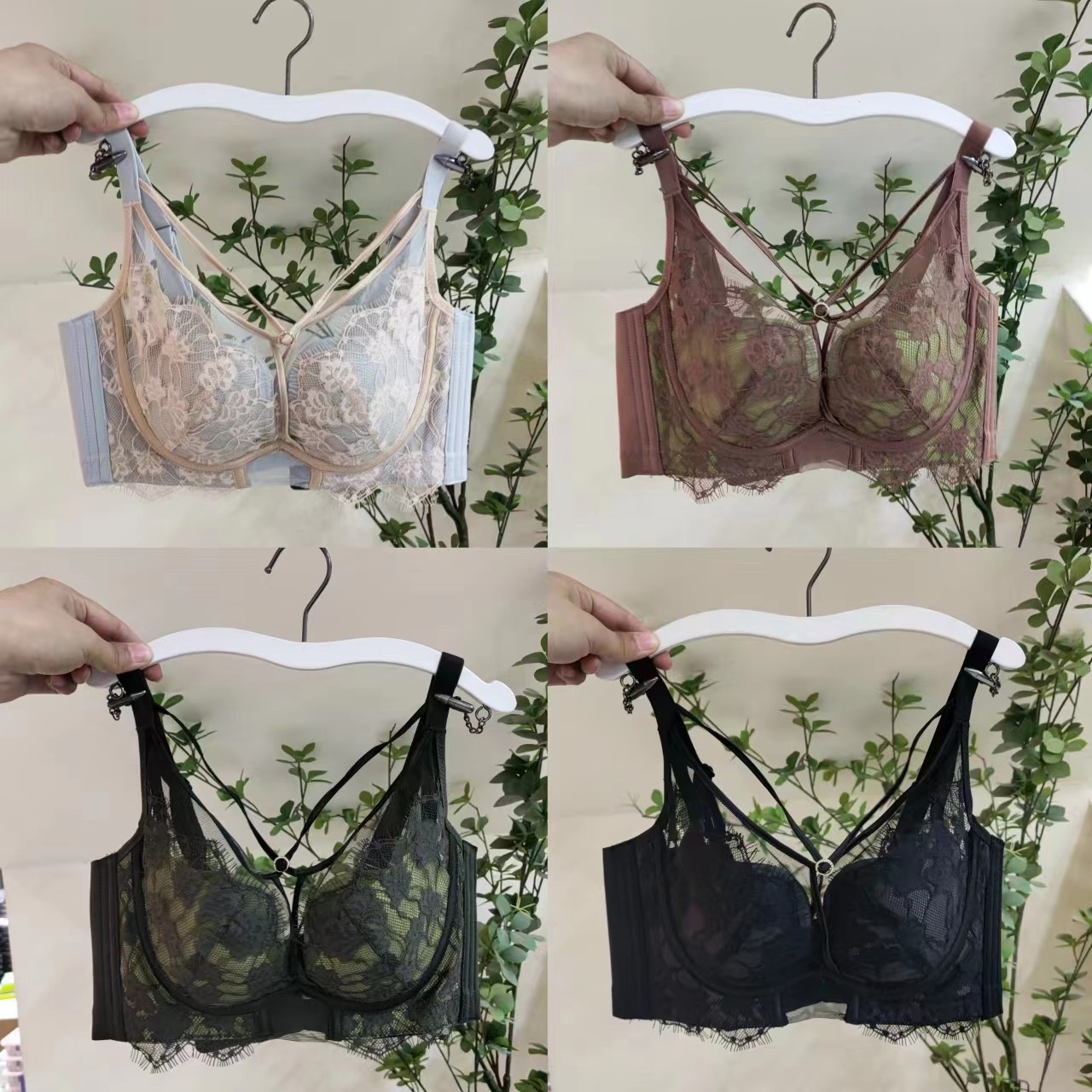 贝壳薄杯内衣女性感调整文胸