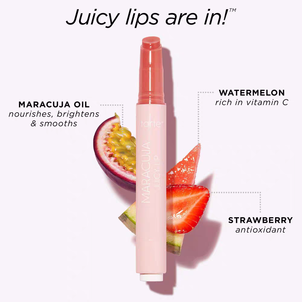 美国采购tarte Juicy Lip百香果唇膏笔口红2.7g