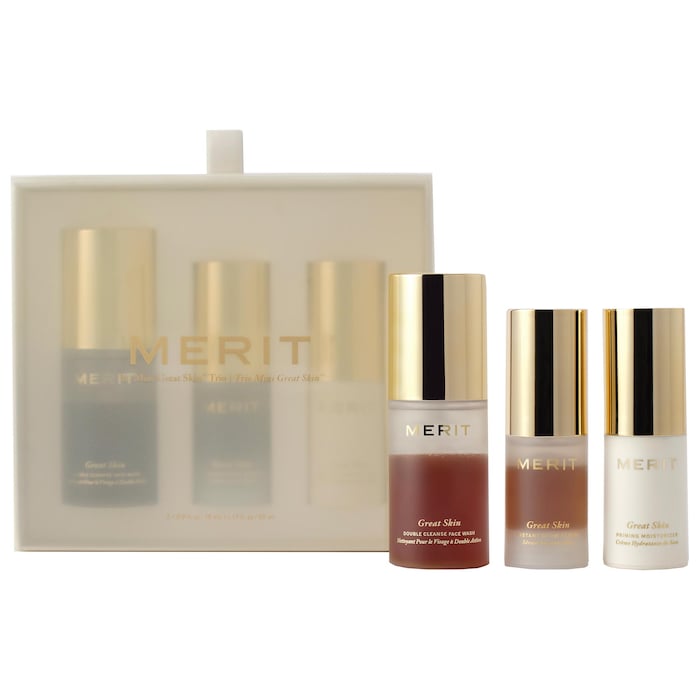 新款MERIT Mini Great Skin Skincare Essentials套装50+15+15ml