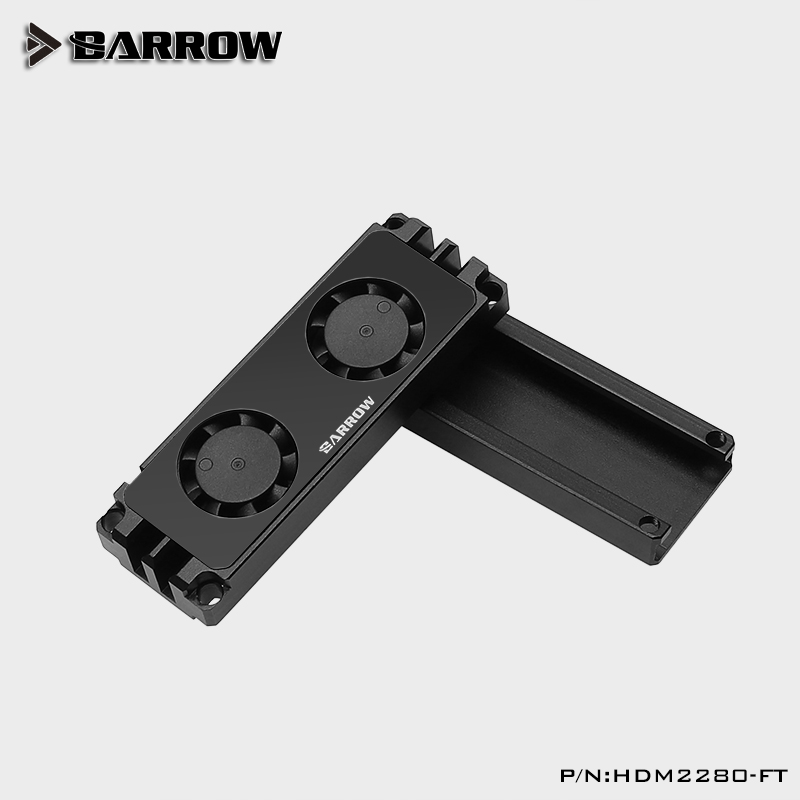 Barrow 2280 22110 PCIE SATA M.2硬盘双风扇散热器 HDM2280-FT