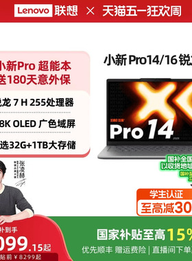 【国补15%叠加教育优惠】联想小新Pro14/Pro16 旗舰锐龙版 标压处理器14/16英寸轻薄本笔记本电脑 学习办公