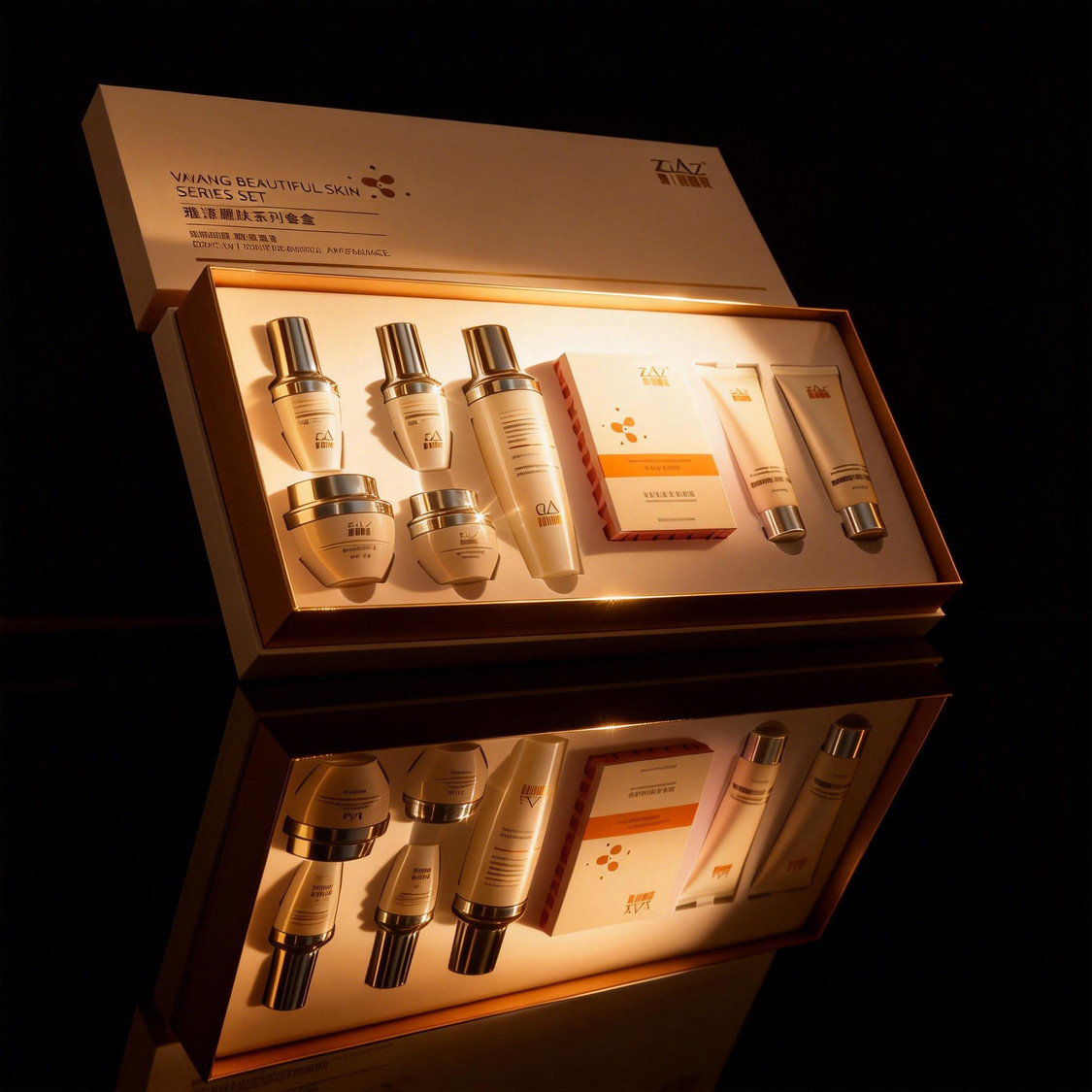 甄歌丽姿专柜正品 雅漾靓肤系列8件套盒 深层肤色靓丽套GLT-001-1