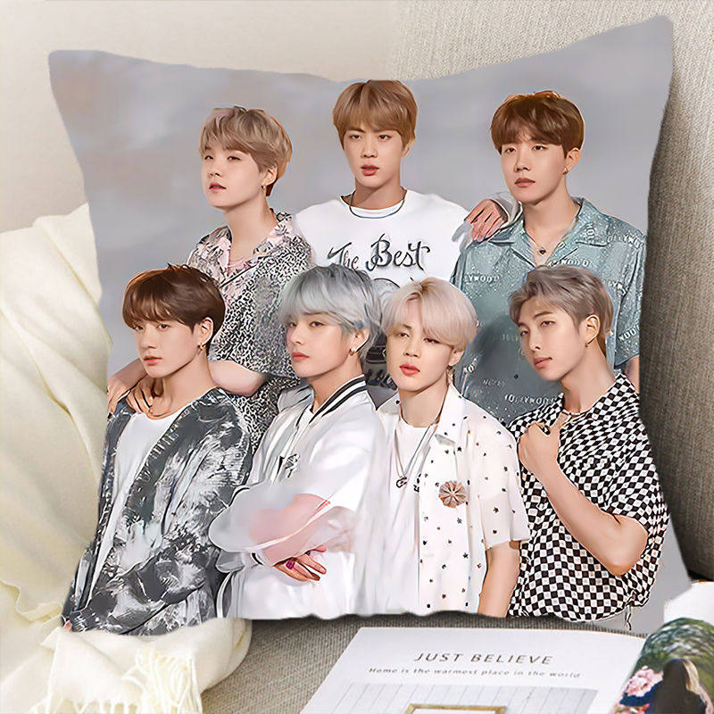BTS防弹少年团金泰亨V周边抱枕定制明星海报同款男女生日礼物靠垫