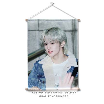 MARK李马克圆杆挂画NCTDREAM周边挂布艺挂毯海报写真签名来图定制