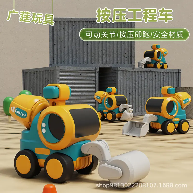 2025年新款儿童玩具男孩爆款按压惯性网红小汽车宝宝益智玩具动物