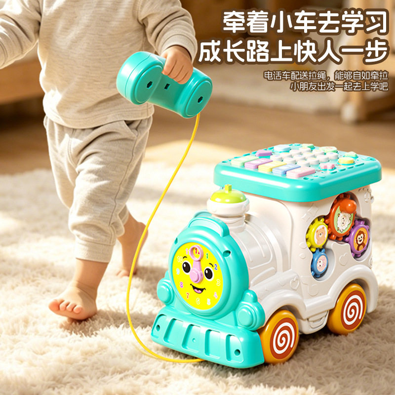 新款早教益智婴幼儿童火车电话机