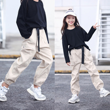2019新款春季韩版洋气潮女童工装裤1