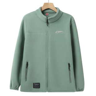 秋冬摇粒绒外套雪花绒女细绒抓绒衣立领加厚开衫 运动户外卫衣