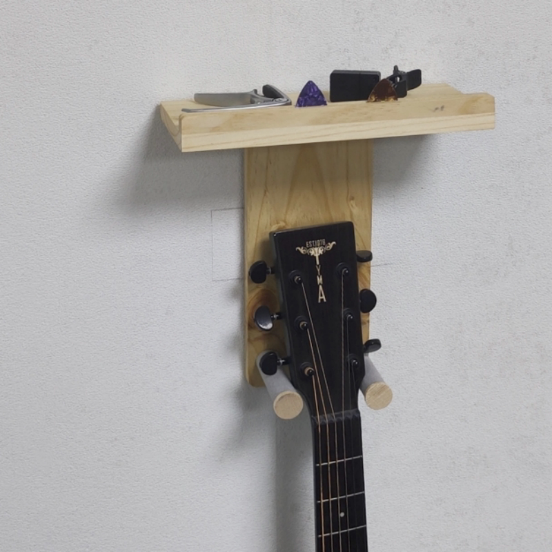 免打孔挂吉他架挂墙壁挂架实木挂琴架吊架置物架拨片收纳尤克里里
