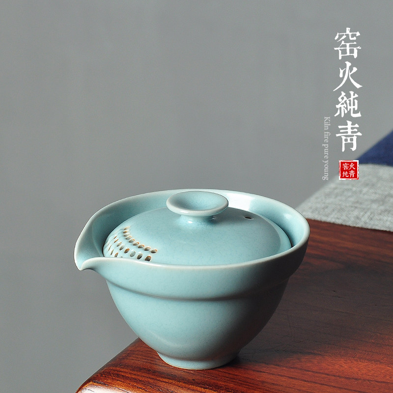 汝窑旅行茶具陶瓷快客杯便携茶壶