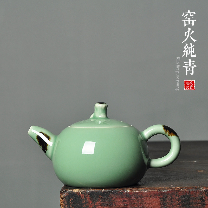 梅花堆塑功夫茶壶泡茶带过滤茶壶