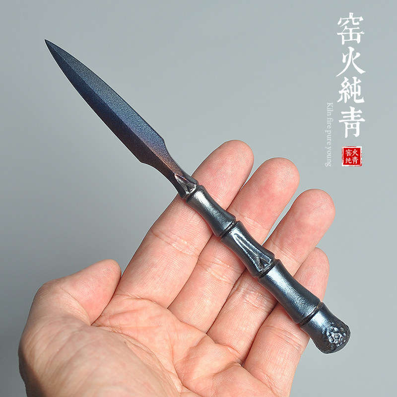 胡小军手工茶刀普洱茶撬茶黑茶针茶锥剑村如来生茶刀非大马士革钢
