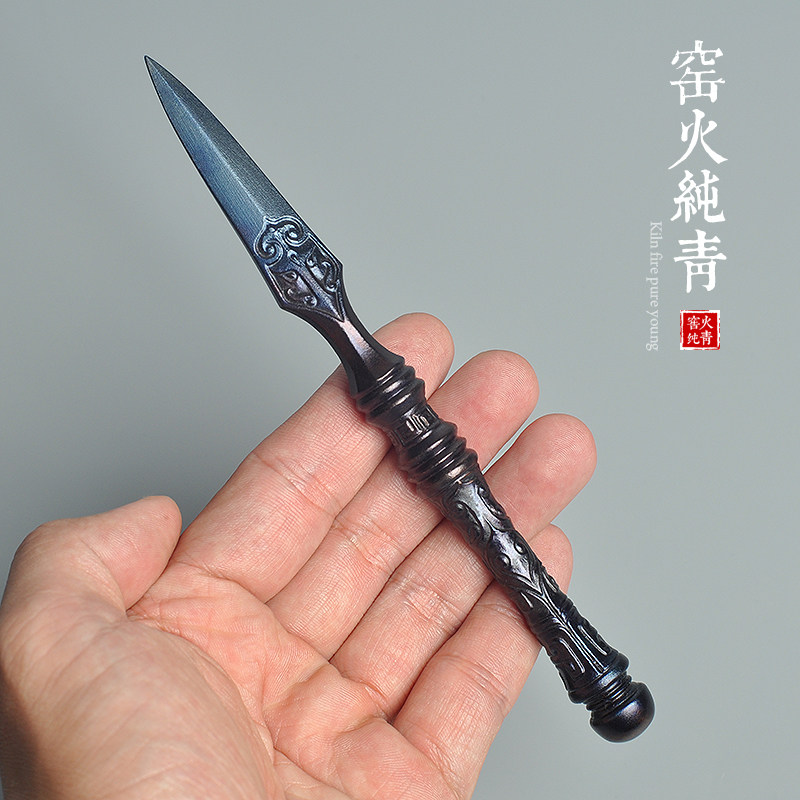 剑村胡小军手工茶刀普洱撬茶针茶锥茶具开茶砖茶饼工具非大马士革